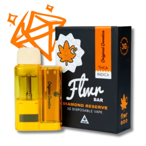 Flwr Bar DR - 3G Nano THCA Disposable - Original Genetics - Indica