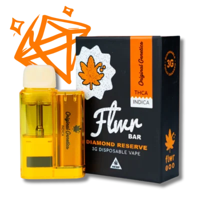 Flwr Bar DR - 3G Nano THCA Disposable - Original Genetics - Indica