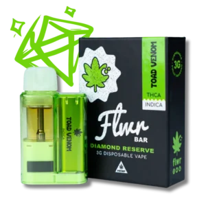 Flwr Bar DR - 3G Nano THCA Disposable - Toad Venom - Indica